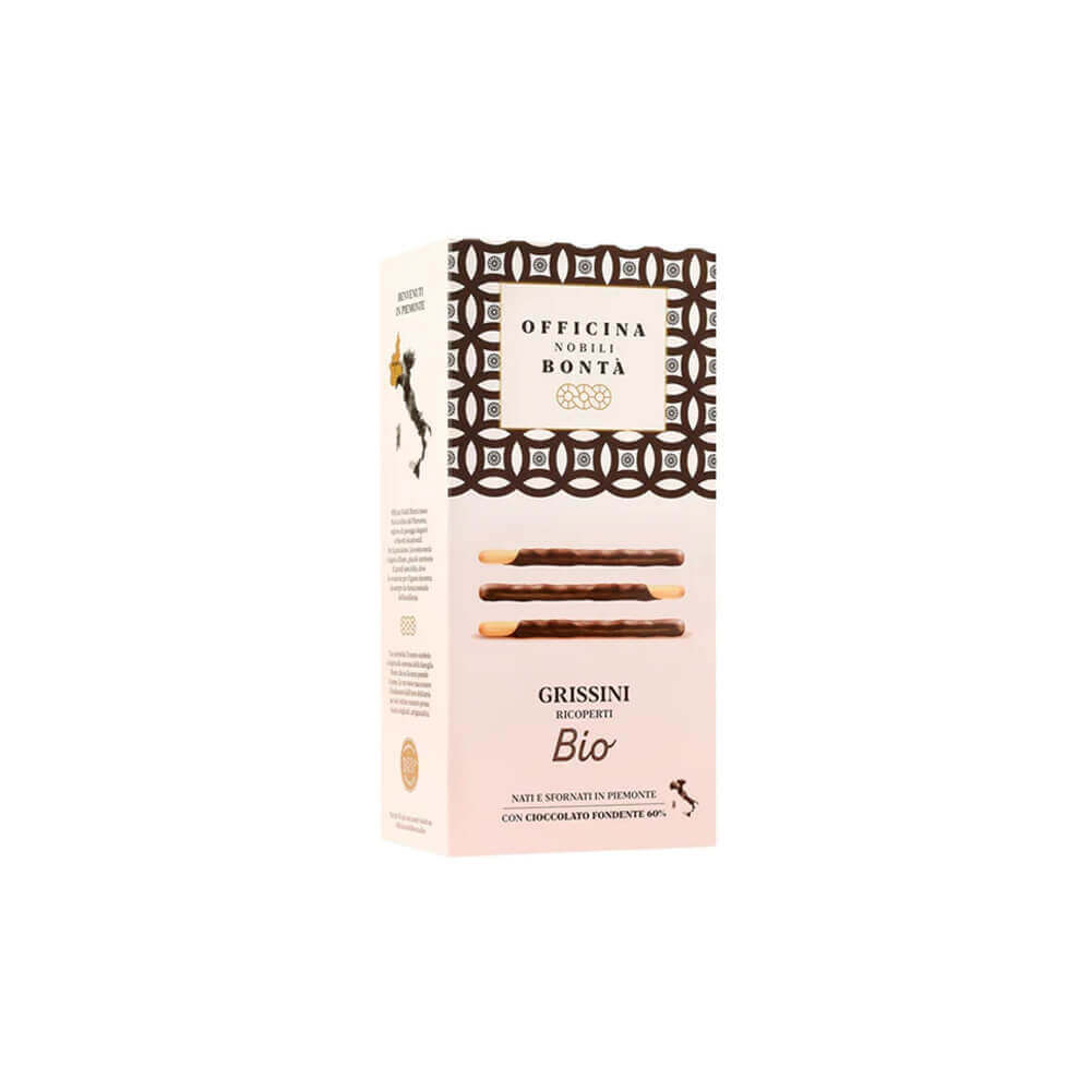 Organic Officina Nobili Choc Covered Breadstick Biscuit 150g Box